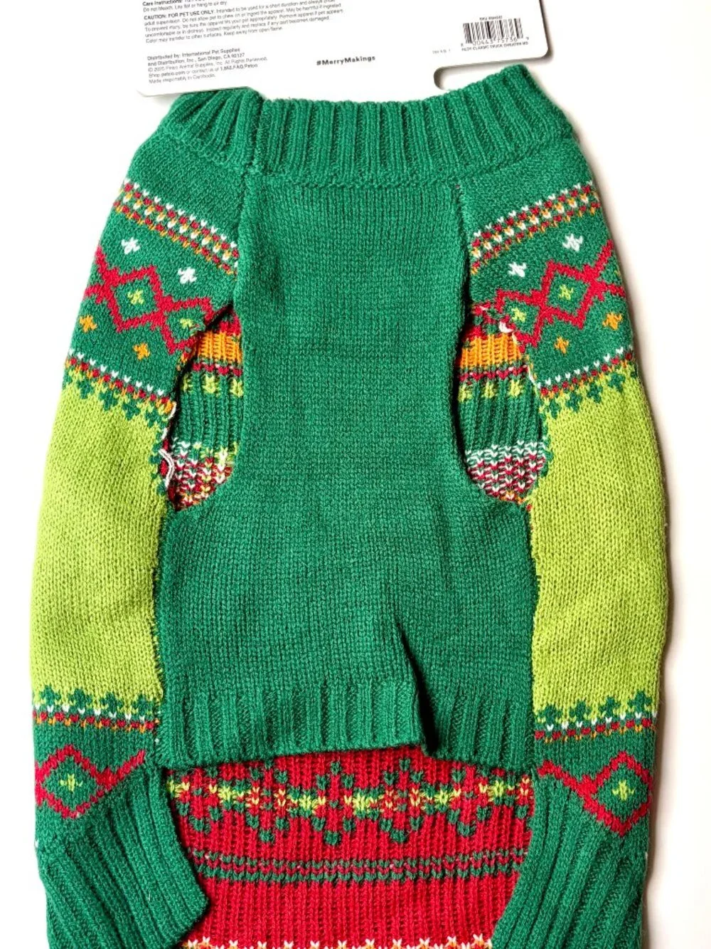 New Merry Makings Petco Christmas Dog Sweater Red Truck Gifts Presents Medium